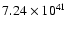 $ 7.24\times 10^{41 } $