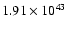 $ 1.91\times 10^{43 } $