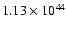 $ 1.13\times 10^{44 } $