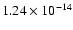 $ 1.24\times 10^{-14 }$