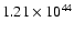 $ 1.21\times 10^{44 } $