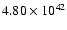 $ 4.80\times 10^{42} $