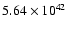$ 5.64\times 10^{42 } $