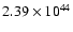 $ 2.39\times 10^{44 } $