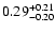 $\rm0.29_{-0.20}^{+0.21} $