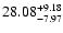 $\rm 28.08_{-7.97}^{+9.18} $