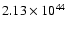 $ 2.13\times 10^{44 } $