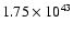 $ 1.75\times 10^{43 } $