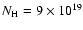 $N_{\rm H} = 9\times 10^{19}$