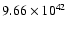 $ 9.66\times 10^{42 } $