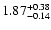 $\rm 1.87_{-0.14}^{+0.38} $