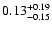 $\rm0.13_{-0.15}^{+0.19} $