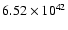 $ 6.52\times 10^{42 } $