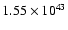 $ 1.55\times 10^{43 } $