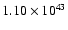 $ 1.10\times 10^{43 } $