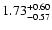 $\rm 1.73_{-0.57}^{+0.60} $