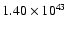 $ 1.40\times 10^{43 } $