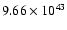 $ 9.66\times 10^{43 } $