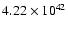 $ 4.22\times 10^{42 } $