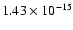 $ 1.43\times 10^{-15 } $