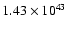 $ 1.43\times 10^{43 } $
