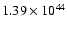 $ 1.39\times 10^{44} $