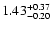 $\rm 1.43_{-0.20}^{+0.37} $