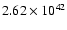 $ 2.62\times 10^{42} $