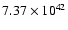 $ 7.37\times 10^{42 } $