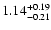 $\rm 1.14_{-0.21}^{+0.19} $