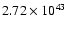 $ 2.72\times 10^{43 } $