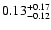 $\rm0.13_{-0.12}^{+0.17} $