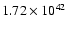 $ 1.72\times 10^{42} $