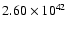 $ 2.60\times 10^{42 } $