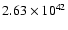 $ 2.63\times 10^{42} $