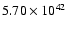 $ 5.70\times 10^{42 } $