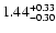 $\rm 1.44_{-0.30}^{+0.33} $