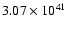 $ 3.07\times 10^{41 } $