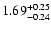 $\rm 1.69_{-0.24}^{+0.25} $