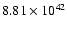 $ 8.81\times 10^{42 } $