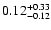 $\rm0.12_{-0.12}^{+0.33} $