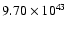 $ 9.70\times 10^{43} $