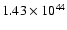 $ 1.43\times 10^{44 } $