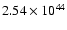 $ 2.54\times 10^{44 } $