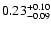 $\rm0.23_{-0.09}^{+0.10} $