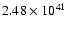 $ 2.48\times 10^{41 } $