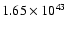 $ 1.65\times 10^{43 } $