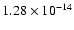 $ 1.28\times 10^{-14 }$
