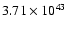 $ 3.71\times 10^{43 } $