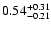 $\rm0.54_{-0.21}^{+0.31} $